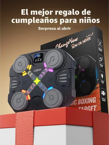 Vista 8 de Music Boxing Machine for Kids-Interactive Wall Mounted Punching Target with Sound & Lights,Smart Boxing Trainer Machine Fitness Game Gymnastics