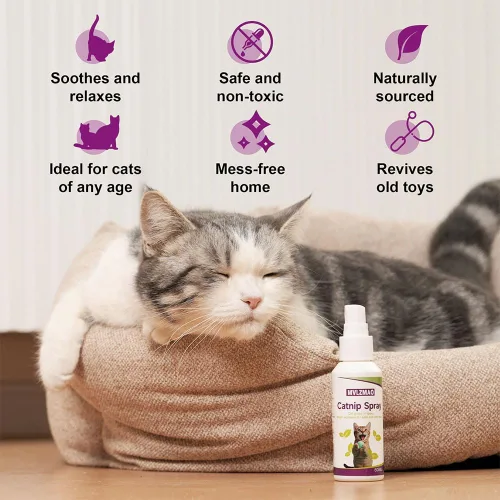 Vista 2 de Spray de hierba gatera para gatos, espray transparente para gatos y gatitos, 2.0 fl oz