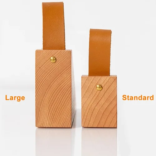 Vista 5 de Cuña antideslizante grande de madera para puerta, cuña de puerta de madera sólida, cuñas de puerta resistentes y duraderas, se ajusta a la costura