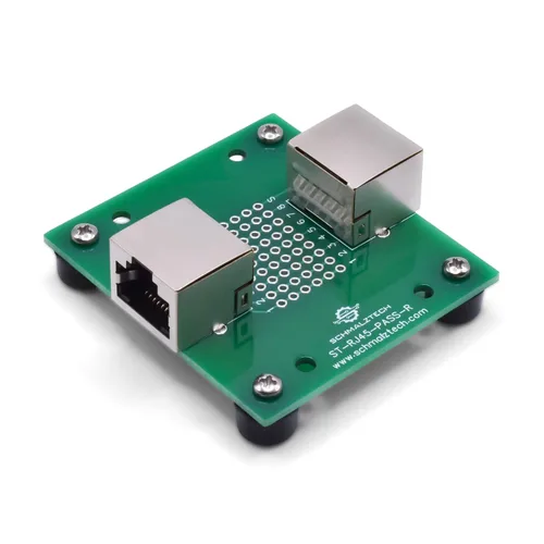 Vista 2 de Placa de ruptura de paso RJ45 con patas de goma