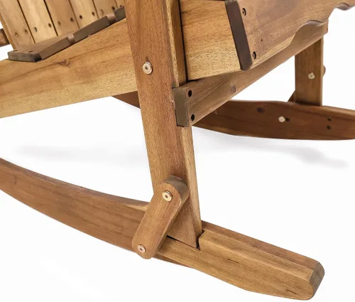 Vista 12 de Christopher Knight Home Vayne - Silla de madera de acacia para exteriores, mecedora Adirondack de listones Adirondack, asiento adicional