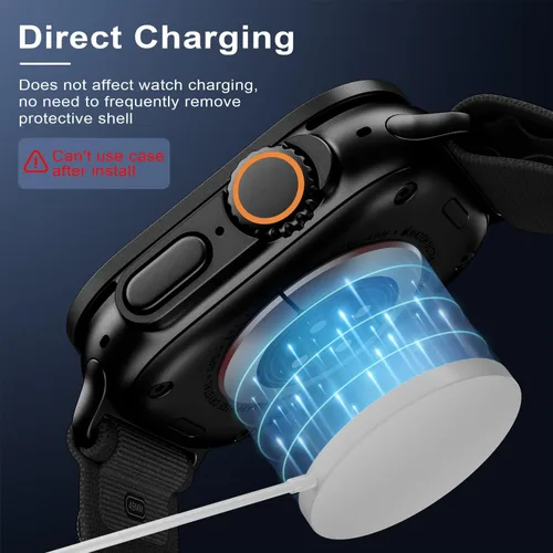 Vista 4 de WSKEN Protector de pantalla ligero para Apple Watch Ultra 3/Ultra 2/Ultra