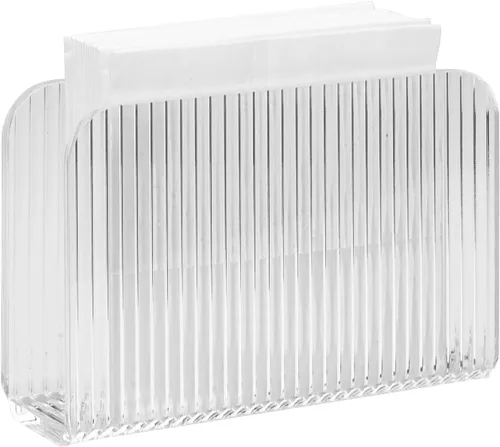Vista 8 de LELE LIFE Servilletero acrílico para mesa, servilleta de cóctel transparente para cocina, cena, Navidad, dispensador de servilletas
