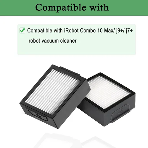 Vista 3 de Combo 10 Max Filtro de repuesto compatible con iRobot Roomba Combo j7+, Combo j9+, 10 Max, piezas de filtro de repuesto robótico para aspiradora