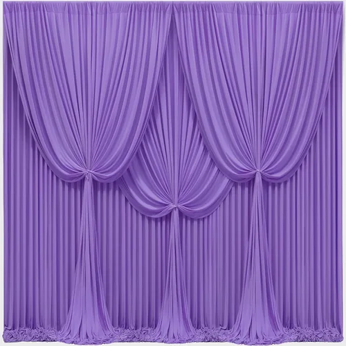Vista 52 de Cortinas de fondo azul bebé de 8 x 10 pies para bodas, cortinas de fondo de poliéster sin arrugas, para baby shower, fiestas de cumpleaños