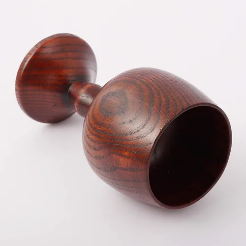 Vista 3 de 1pcs hecho a mano azufaifo madera copa de vino taza de agua 7oz
