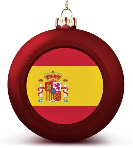Vista 9 de Adornos de bolas de Navidad con bandera de Corea del Sur para Navidad, bolas de Navidad de estilo dorado para decorar 1 unidad