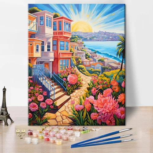 Vista 7 de TUMOVO Pintura por números para adultos, Golden Retriever, pintura por números, pintura acrílica DIY para adultos y niños, pintura por números niños