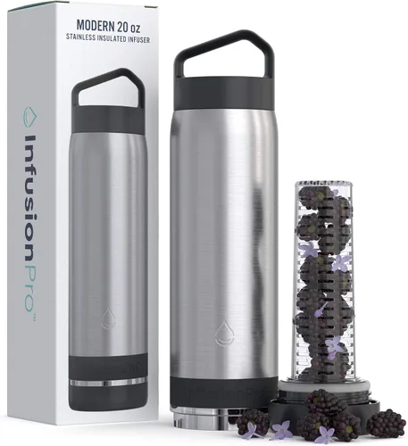 Vista 13 de Botella de agua Infusion Pro con infusor de frutas - Aislada al vacío (20 oz) de acero inoxidable : Libro electrónico de recetas de infusión