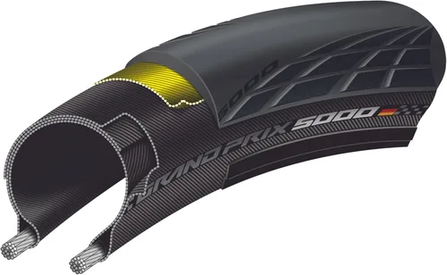 Vista 3 de Continental Grand Prix 5000 - Neumático para bicicleta de carretera El mejor todoterreno del campo - BlackChili, Vectran Breaker, LazerGrip