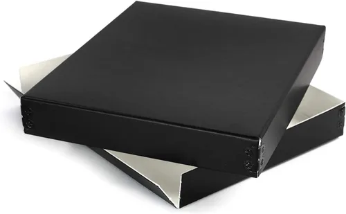 Vista 9 de Lineco Museum - Caja de almacenamiento archivado, 8.75x10.75x1.5 pulgadas. Diseño frontal abatible. Sin ácidos con borde de metal. Organiza fotos