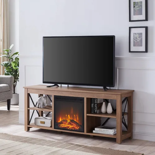 Vista 15 de Henn&Hart Soporte rectangular de TV para televisores de hasta 55 pulgadas en blanco, soportes de TV para la sala de estar