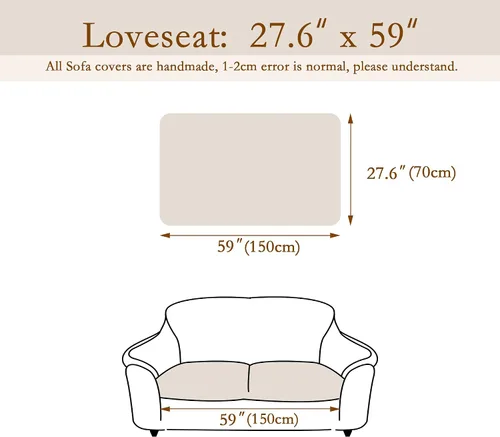 Vista 6 de MEETSKY Funda de sofá lavable para perros, fundas de sofá para sofá de 2 cojines, protector de sofá biplaza antideslizante, apto para mascotas
