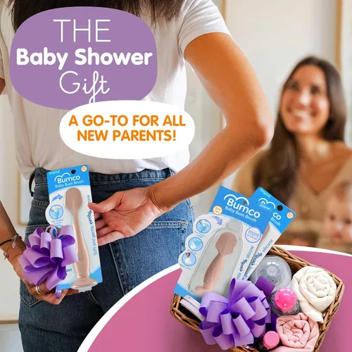 Vista 7 de Bumco Baby Bum Brush + mini espátula de crema para pañales, espátula de glúteos sin BPA, espátula suave para pañales, aplicador de crema de pañales