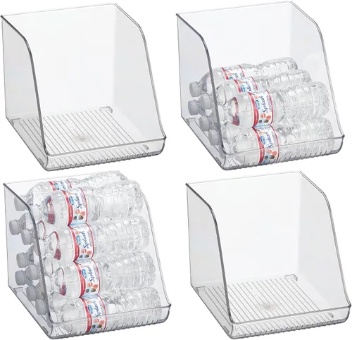 Vista 13 de Organizador de botellas de agua iDesign para refrigerador o despensa - Transparente - Fabricado en EE. UU