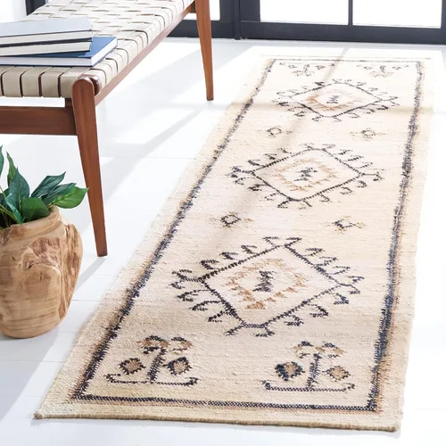 Vista 16 de SAFAVIEH Kilim Collection - Alfombra decorativa de 2 x 3 pies, color negro y marfil, yute de tejido plano hecho a mano, ideal para zonas de alto