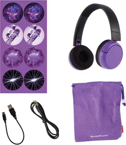 Vista 6 de Hecho para Amazon, auriculares Bluetooth para niños, edades (8-15)