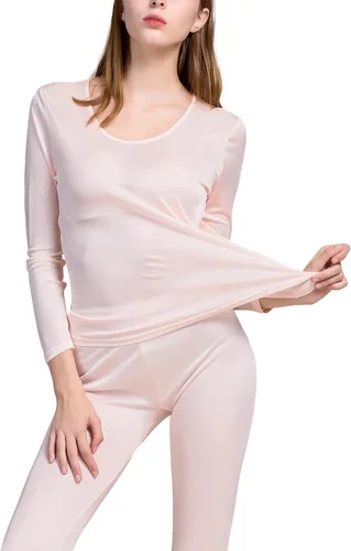 Vista 5 de Grenasasilk Ropa interior larga de seda para mujer Conjuntos de ropa interior térmica de seda para mujer, pantalones largos de seda de morera