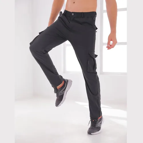 Vista 5 de Pantalón de carga para hombre al aire libre, ligero, táctico, para senderismo, jogger, ajuste clásico, bolsillos múltiples