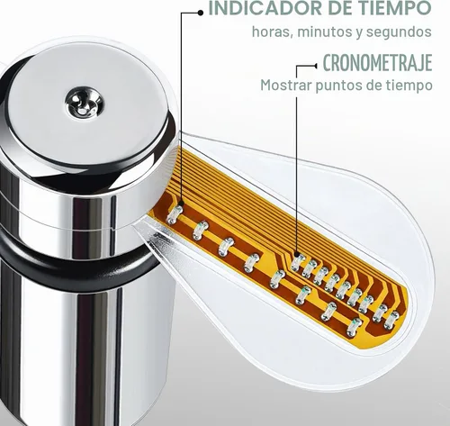 Vista 5 de Ventilador de reloj LED USB con función de visualización en tiempo real, rellenos de calcetines para hombres, accesorios de Navidad, regalos del día