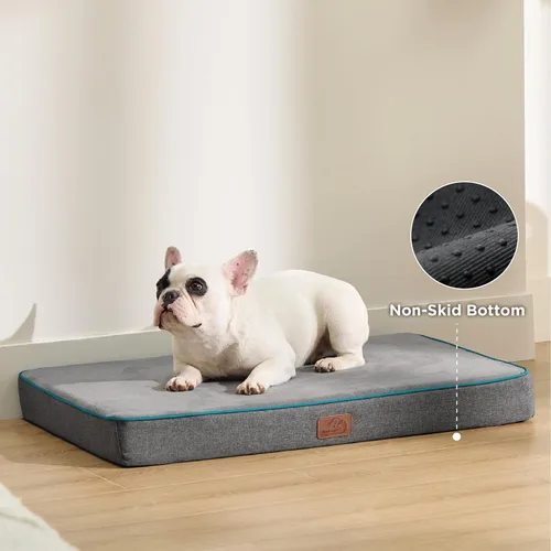 Vista 6 de Bedsure Cama para perros de espuma viscoelástica para perros pequeños, camas ortopédicas para mascotas para jaula con funda extraíble lavable