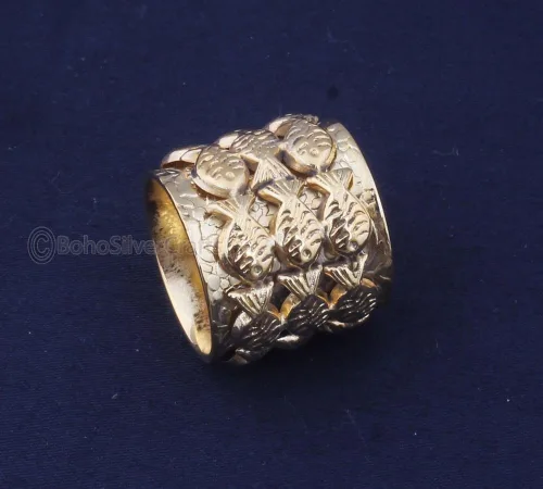 Vista 3 de Fish Spinner Ring, 925 Silver Ring, Handmade Ring Women, Meditation Ring Women, Unique Ring, Fish Spinner Gold Ring, Fidget Spinner Ring, Fidget