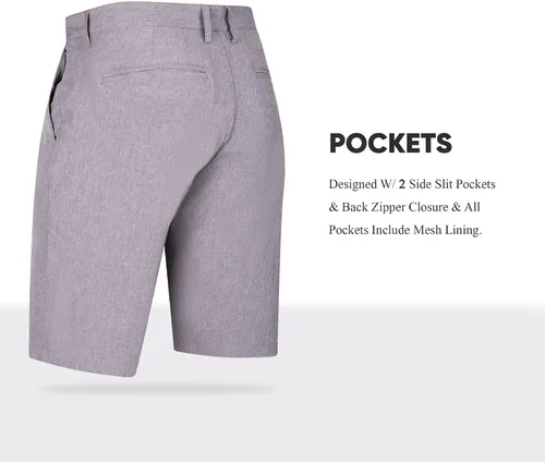 Vista 3 de Brickline - Pantalones cortos híbridos para hombre, traje de baño de material elástico y de secado rápido