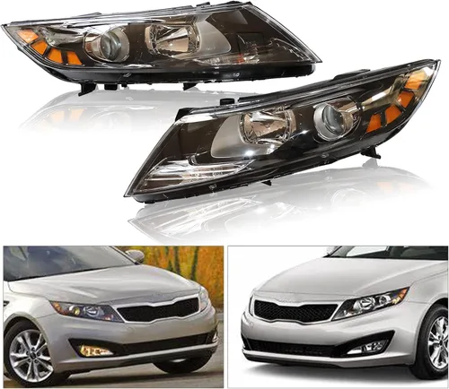 Vista 4 de Faro halógeno para Kia Optima 2011 2012 2013 montaje de faro delantero carcasa cromada + lente transparente faros delanteros de repuesto