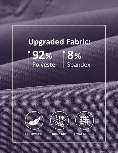 Vista 4 de TBMPOY Pantalones cortos de senderismo para hombre con 5 bolsillos con cremallera, 9 pulgadas, ligeros, para exteriores, trabajo, atletismo, viajes