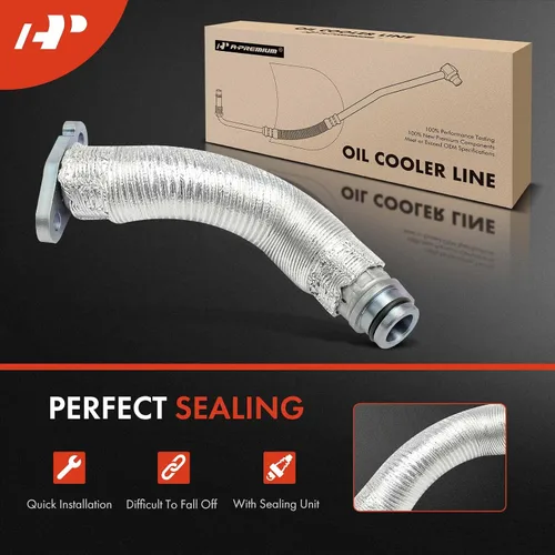 Vista 2 de A-Premium Línea de retorno de aceite del turbocompresor compatible con BMW 330e, 330i, 330i GT xDrive, 530e, 530e xDrive, 530i, 430i, 430i xDrive