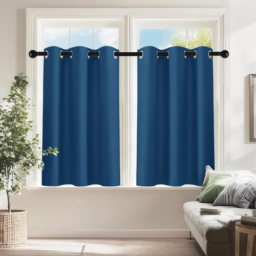 Vista 94 de PONY DANCE Cortinas para Autocaravana de 24 pulgadas de Largo, Cortinas Cortas para Baño y Cocina, Mini Cortinas de Privacidad para Camper