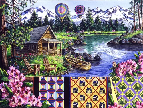 Vista 3 de SUNSOUT INC - Floating Over Sisters 500-500 pc Rompecabezas por artista: Diane Phalen - MPN # 14646