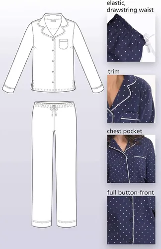 Vista 119 de PajamaGram Conjunto de pijama para mujer – Pijama para mujer, jersey novio, 100% algodón