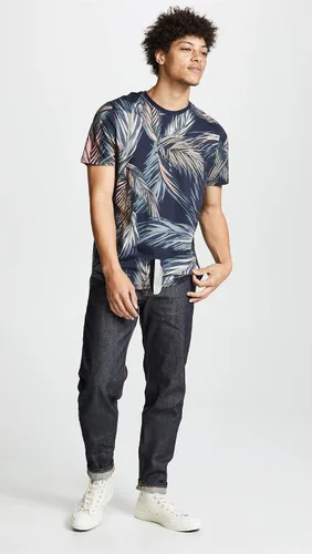 Vista 2 de Naked & Famous Denim Jeans Easy Guy Laid Back Fit para hombre en orillo de sarga de mano izquierda