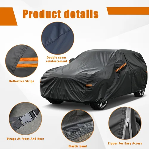 Vista 4 de Kayme Cubierta de auto SUV de 7 capas ajuste personalizado para BMW X1 (2009-2025), impermeable, para todo tipo de clima, para automóviles, cubierta