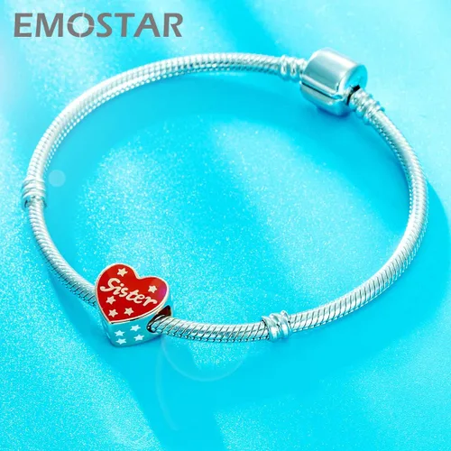 Vista 3 de EMOSTAR Dijes temáticos para el día de la madre, plata de ley, madre, padre, hija, hijo, nana, esposa, marido, madrina, corona de mamá, cuentas