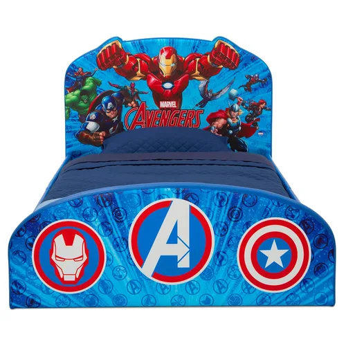 Vista 5 de Delta Children Cama individual tapizada Marvel Avengers, Azul