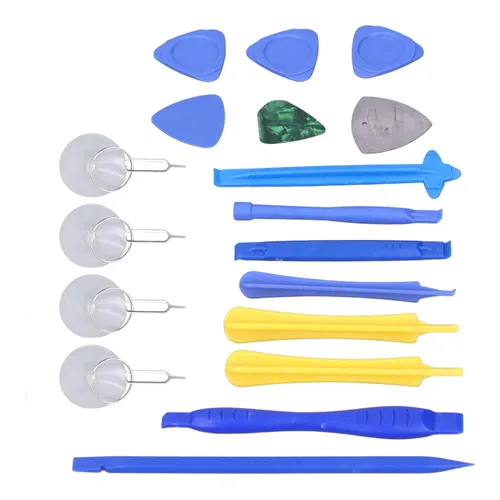 Vista 7 de Kit de herramientas de reparación de electrónica, profesional 3 en 1 apertura y juego de palanca para teléfono tableta PVC metal 19 piezas