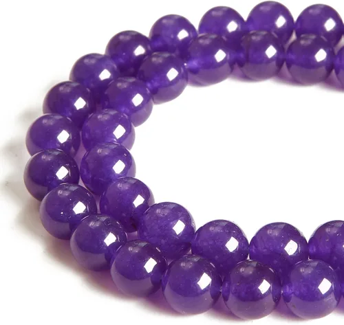 Vista 24 de 60 piezas de cuentas de turquesa africana natural de 6 mm, cuentas de piedras preciosas naturales, cuentas sueltas redondas para hacer joyas