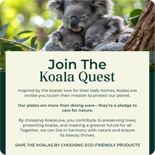 Vista 7 de KoalaLove - Platos de bambú desechables de hoja de palma de 2.5 pulgadas, platos compostables biodegradables, la mejor alternativa a los platos