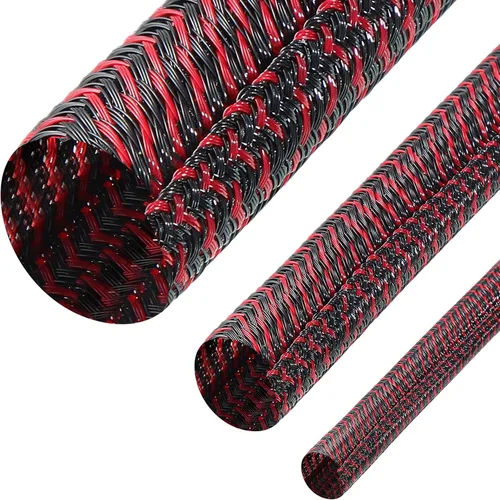 Vista 9 de Boao 3 piezas protector de cable tubo de malla de alambre manga de cable funda dividida para cable cargador USB cubierta de cable cable de audio