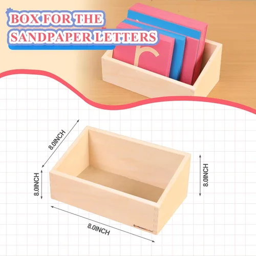 Vista 3 de MONTESSORI OUTLET Caja para las letras de papel de lija