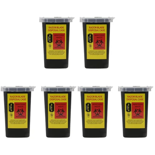 Vista 10 de KALLORY 2 cajas de afeitadora de peluquero organizador seguro de eliminación de cuchillas y navajas, suministros portátiles para recolección