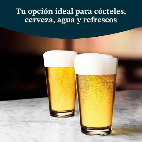 Vista 2 de Libbey 1639HT Restaurant Basics DuraTuff - Juego de 12 vasos de pinta de 16 onzas, vasos resistentes multiusos, vasos de vidrio para cerveza, agua
