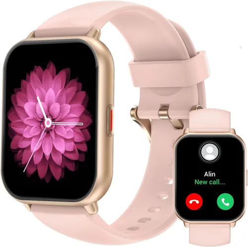 Vista 12 de RUIMEN Relojes inteligentes para hombres y mujeres (respuesta/hacer llamadas, 2 bandas incluidas), reloj inteligente de 1.8 pulgadas para teléfonos