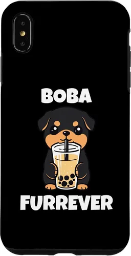Vista 7 de iPhone 15 Rottweiler Boba Furrever Funny Dog Bubble Tea Case