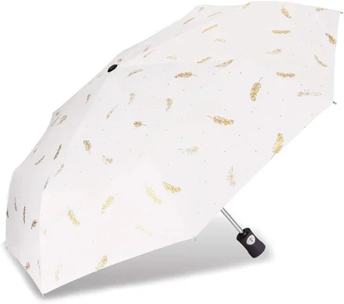 Vista 2 de Drehomeie Sun Rain Umbrella UV Protection Compact, Foding Travel Umbrella Auto Open Close, Windproof Rainproof Umbrella Black Anti-UV Coating