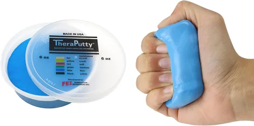 Vista 27 de CanDo 10-0920 TheraPutty - Masilla de ejercicio de mano estándar, Mediana, 1oz