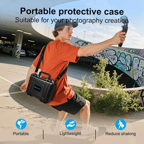 Vista 6 de Lekufee Funda rígida impermeable compatible con GoPro Hero 13/12/11/10/9/8/Media Mod/Gopro Volta/Creator Edition/cámara de acción y accesorios