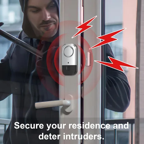 Vista 4 de Sensores de alarma para puerta y ventana, alarma de puerta para seguridad de los niños, alarmas de puerta para seguridad del hogar, oficina, tienda